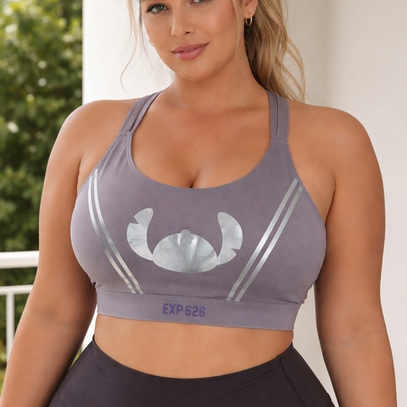 Disney Other - Disney Purple Sports Bra with Silver Stitch Design